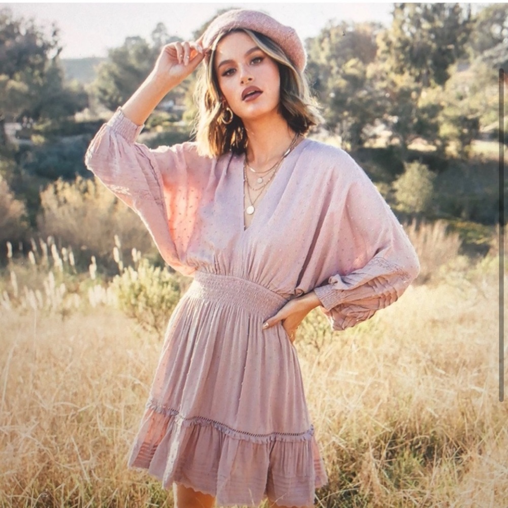 Lovestitch Hattie Swiss Dot Mini Dress